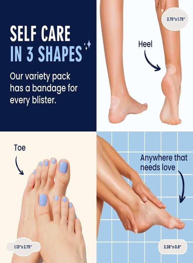 Dr. Frederick's Original Better Blister Bandages - 12ct - Water Resistant - 40% More Cushioning - Hydrocolloid Bandages for Foot, Toe, & Heel - Blister Pads for Prevention & Recovery - Variety Pack - Image 5